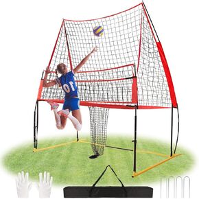 Sturdy and Easy to Set up Volleyball Training Equipment Net,Update Freely Height Adjustable Volleyball Net for Backyard,Portable Volleyball Net to Improve Spike Service Skill for Indoor and Outdoor