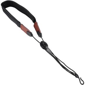 Deluxe Universal Soft Padded Leather Alto Saxophone Neck Shoulder Strap Musical Instrument Accessories with Metal Hook for Saxophones Horns Bass Clarinets Basoons