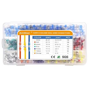 Upgraded 520PCS Solder Stick Wire Connectors with Heat Gun 450W, Solder Seal Wire Connectors Solderstick Waterproof Solder Wire Connector Kit for Marine (26-6 Gauge)