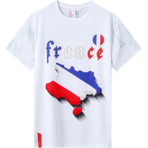 France Custom Sports Soccer Football Fan Men's Jersey Shirt
