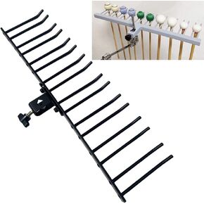Drum Mallets Mount Holder Mountable Multi Pair Marimba Timpani Mallets Organizer Hanging Rack for Cymbal Stand Percussion Drum Rack Mount Hardware Parts