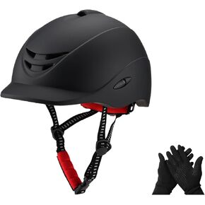 Equestrian Helmets, Gloves for Horseback Riding, Training Safety Gear, Riding Helmet Suit for Youth, Women, Man, Adult