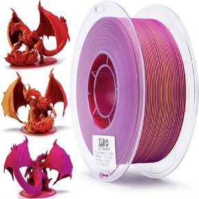ZIRO PLA Filament Matte, Multicolors 3D Printer Filament, Tri-Colors 3-in-1 Chrome Coextrusion, Magic Three-Color PLA, Fit Most FDM 3D Printers,1KG/2.2lb Spool, Rosy Cloud (Matte)