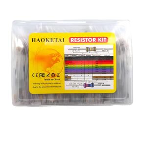 65 Values Resistance 1300Pcs Resistor Kits Ranging from 0 Ohm to 10M Ohm with 1% Tolerance and 1/4W (0.25W) Metal Film Resistors