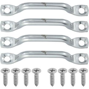316 Stainless Steel Footman Loop 1 Inch with Fast Installation Cross Flat Head Tapping Screws for Kayak Deck Loops, Bimini Top Strap, Tie Down Anchor Point, Jeep Corvette, Buggy