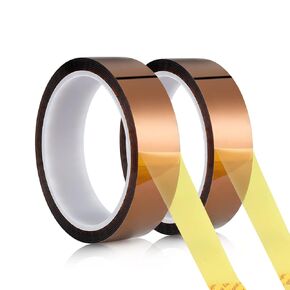 Polyimide Film Adhesive Tape High Temperature Tape 1 inch (25.4mm) X 36 Yds,No Residue Heat Resistant Tape for Sublimation, Masking, 3D Printing, Electric Task, Soldering