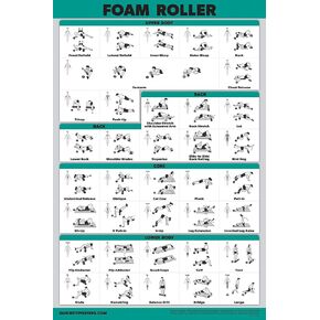 Palace Learning Foam Roller Exercise Poster - Stretching and Workout Routine for Foam Roller (Laminated, 18" x 24")