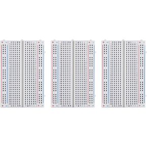 ELEGOO 3PCS 400 tie Points breadboard, 4 Power Rails for Jumper Wire