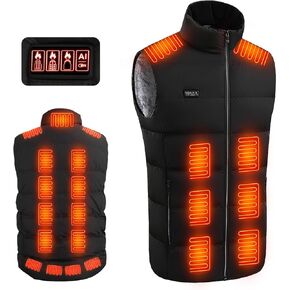 Heated Vest for Men & Women - 23 Heating Zones 3 Heat Levels USB Powered Heated Jackets for Men