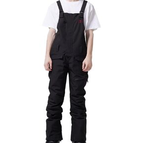 Men Ski Bib Overalls Warm Waterproof Wear Resistant One Piece Ski Bib Overalls For Single And Double Board Skiing
