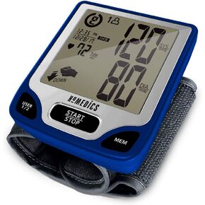 Homedics Blood Pressure Monitor, Automated Wrist Blood Pressure Machine for Home use with Easy One-Touch Operations. Stores up to 120 Readings (60 Readings per 2 Users). Cuff and Storage Case Included