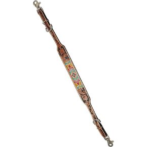 CHALLENGER Western Tack Floral Tooled Leather Wither Breast Collar Strap 10515