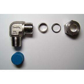 Swagelok, SS-810-2-6, Stainless Steel Tube Fitting, Male Elbow, 1/2" Tube Od x 3/8" Male NPT