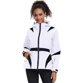 GS SNOWING Women's Ski Jackets Snowboard Coats Windproof Waterproof Insulated Warm Winter Mountain Hooded Jacket with Belt in Kuwait