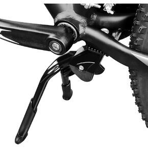 BV Bike Kickstand, Ebike Heavy Duty, Center Mount Bicycle Stand - Length Adjustable, Foldable Double Leg for 24"-28" Bikes