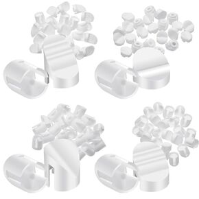 100 Pcs Entry Door Plugs 1/4 x 5/16 and 3/8 x 5/16 Diameter Door Frame Plugs Variety Pack White Door Screw Hole Plugs