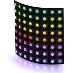 BTF-LIGHTING WS2812B RGB 5050SMD Individually Addressable Digital 8X8 64 Pixels 3.1in x 3.1in LED Matrix Panel Flexible FPCB Full Color Works with SP107E K-100C etc Image Video Display DC5V