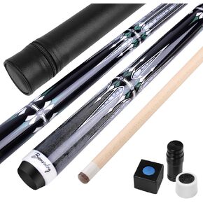 Pool Cue Kit - Stained Maple Pool Stick with Hard Case and Accessories for Billiards Enthusiasts