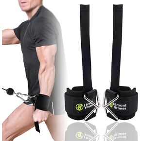 J Bryant Fitness Wrist Straps for Weightlifting and Cable Machines - Premium Padded Wrist Cuffs with Sturdy Triangle Buckle Ideal for Arm Training Tricep Extensions Upright Rows and Recovery Workouts