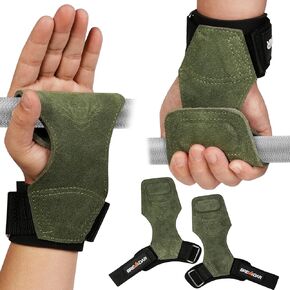 Wrist Straps for Weightlifting, 4mm Thick and Double Layered Leather Weight Lifting Wrist Straps for Deadlift and Powerlifting, Adjustable Neoprene Padded Gym Lifting Straps for Women Men, BREWIDAR Wrist Wraps for Weightlifting (Pair)