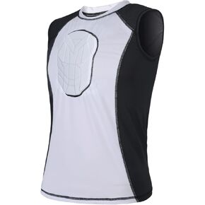 Padded Compression Shirt Chest Protector Heart Guard Sternum Protective Vest for Football Baseball