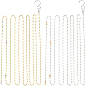 4 Pcs Volleyball Net Height Chains, 2 Colors Volleyball Net Setter Chains Net Height Chains Measuring Chains Volleyball Referee Equipment for Outdoor Training(Platinum and Golden)