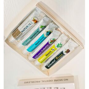Amazing Toothpaste Mix Pack 3.53oz - Pack of 6 | Herbodent® Natural | Herbodent® Premium | Herbodent® Sensitive | Herbodent® Blackseed | Herbodent® Diabetic | Herbodent® NEEM 7 in 1 Toothpaste- 1 Each
