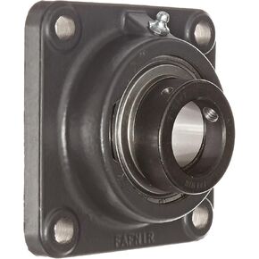 Timken RCJ1 1/2 Flange Unit, 4 Bolt Holes, Industrial-Duty, Relubricatable, Non-Expansion, Cast Iron, Eccentric Locking Collar, Inch, 1-1/2" Bore Diameter
