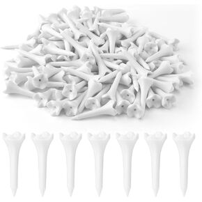 100pcs Plastic Golf Tees, 1 1/2 Inch 4-Prong Golf Tees Short Golf Mat Tees High Visibility Practice Flight Path Golf Tees for Irons Par Threes Driving Range Hybrids Golf Training Accessories