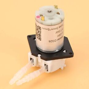 24V DC DIY Peristaltic Liquid Pump Dosing Pump for Aquarium Lab Analytical 10ml/min -90ml/min (white)