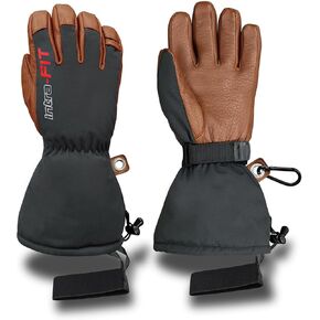 Deerskin Ski Gloves for Men Women, Winter Cold Weather Gloves,Waterproof & Warth Insulated Snow Snowboarding Gloves