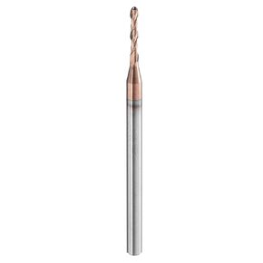 HARFINGTON Ball Nose End Mill 2 Flute 1/16" Diameter 1/8" Shank Tungsten Carbide TiAlN Coated Spiral CNC Router Bits 3/8" Cutting Length Single End Ball for Carving Engraving Grinding
