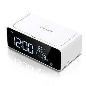 Jewelry Cleaner Machine - Jewelry Cleaner 48KHz/24W, Tabletop LED Display Alarm Clock with 500ml Stainless Cleaning Tank for Jewelry, Glasses, Rings, Diamonds (White)