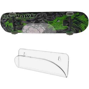 BiJun Skateboard Wall Mount Display Rack Skateboard Hanger Wall Mount Deck Clear Display and Storage Longboard Deck Horizontal Display Stand (1)