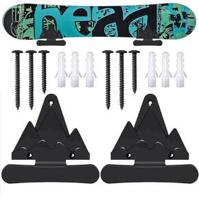 Snowboard Wall Mount with Hooks, Snowboard Rack, Fits Any Board, Safely Store and Display Your Skis, Wall Art