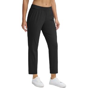 Seamaid Women's Golf Pants with Deep Pockets 7/8 Stretch Athletic Travel Pants for Casual Lounge Black XL in Kuwait