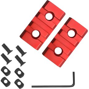 3 Slot Mlok Rail Red Color Aluminium Three Slot Rail Picatinny Rail Set of 2 Pieces
