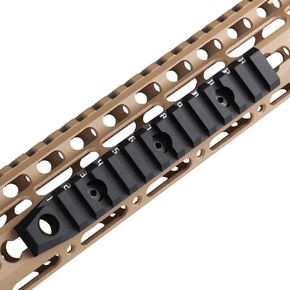 TuFok 13-Slot Alumimun Picatinny Rail for Keymode - حامل محول قسم السكك الحديدية رفيع بارتفاع 0.37 بوصة مع مقبس لمرفق تثبيت حبال QD مقاس 3/8 بوصة