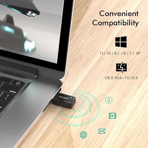EDUP LOVE USB 3.0 Wireless WiFi Adapter AC1300Mbps for PC, USB Wi-Fi Dongle AC Mini Network Adapters 802.11ac 2.4GHz/5.8GHz Built-in Antenna for Windows 10/11/ 7/8/8.1/XP/Vista/Mac OS 10.6-10.15 in Saudi Arabia