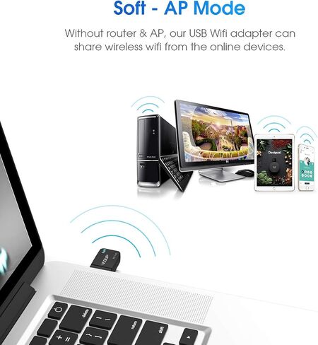 EDUP LOVE USB 3.0 Wireless WiFi Adapter AC1300Mbps for PC, USB Wi-Fi Dongle AC Mini Network Adapters 802.11ac 2.4GHz/5.8GHz Built-in Antenna for Windows 10/11/ 7/8/8.1/XP/Vista/Mac OS 10.6-10.15 in Saudi Arabia