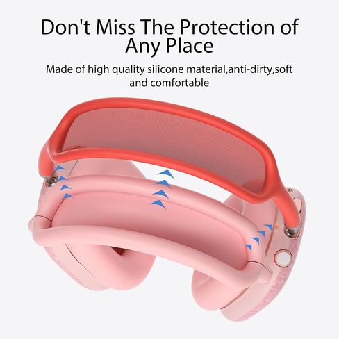 Case Cover for AirPods Max Headphones (2024/2020) Pearl Shell Texture Soft TPU Ear Cups Cover/Ear Pad Case Cover/Headband Cover for Apple AirPods Max(USB-C),Silicone Cover Accessories, Colorful Pearl in Saudi Arabia