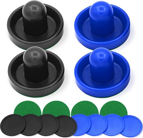 Air Hockey Pusks Air Hockey Puchers Air Hockey Paddles, Great Goal Handles Pushers Paddles Replacement Accessories for Game Tables, 4Pushers, 8Pucks in Saudi Arabia