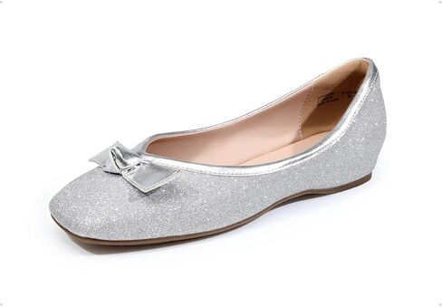 أحذية DREAM PAIRS النسائية ذات الكعب المنخفض، أحذية الزفاف المريحة ذات المقدمة المربعة وحجر الراين in Saudi Arabia