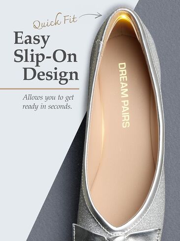 أحذية DREAM PAIRS النسائية ذات الكعب المنخفض، أحذية الزفاف المريحة ذات المقدمة المربعة وحجر الراين in Saudi Arabia