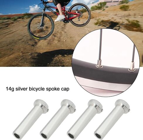 ECSiNG 100Pcs Bicycle Spoke Nipples Fit for 14G / 2mm Dia Spoke Mountain Road Bike Silver Steel Cycling Replacement Accessories in Kuwait