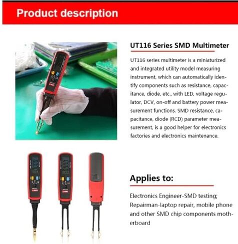 UNI-T Uni-Trend Multimeter clamp Meter UT116A UT116C Digital Tweezers Smart SMD Tester Electrical Multimeter Resistance Capacitance Continuity Diode Test Meter(UT116A) in Kuwait