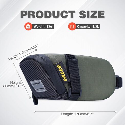 MEGHNA Bike Seat Bag Small Under Saddle Bag Storage Pouch Waterproof Bag Cycling Pack Universal Fit 1.3L Capacity Lightweight for Mountain Bike Road Bike (Green) in Saudi Arabia