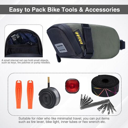 MEGHNA Bike Seat Bag Small Under Saddle Bag Storage Pouch Waterproof Bag Cycling Pack Universal Fit 1.3L Capacity Lightweight for Mountain Bike Road Bike (Green) in Saudi Arabia