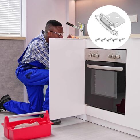 uxcell Cabinet Kitchen Inset Hinges, 30Pcs 1/2" Overlay Semi-Concealed Hinges Face Mount Cabinet Hardware Self-Closing Cabinet Hinges with Screws, Copper Red in Kuwait