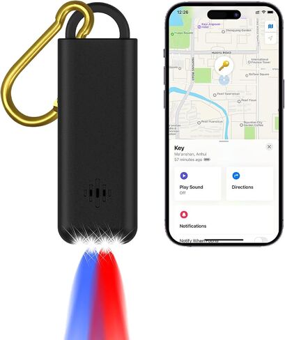 3-in-1 Personal Safety Devices for Women, 130 dB Personal Alarm & LED Flashlight & Keys Finder, Free App (iOS Only, Android not Supported), Gifts for Elderly, Women, Kids in Saudi Arabia